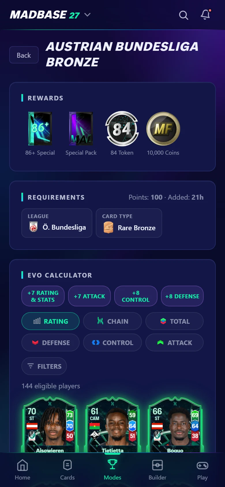 An evolution with its calculator